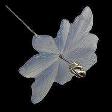 Load image into Gallery viewer, Chalcedony 28ct Hand Carved Flower Pendant Bead | 36x24x5mm | Blue | 1 Flower |
