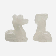 Load image into Gallery viewer, Graceful 2 Carved Rose Quartz Giraffe Beads | 21x16x10mm | Pink