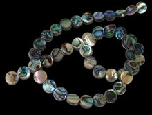 Load image into Gallery viewer, Natural Abalone Shell 8.5mm Coin Bead Strand (49 Beads) 109910