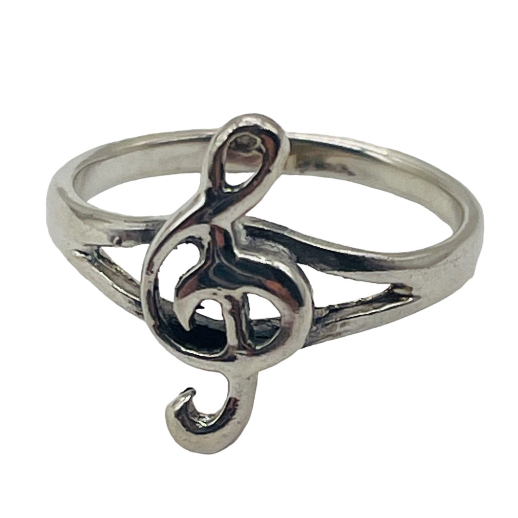 Treble Clef Sterling Silver Ring | Size 3 | Silver | 1 Ring