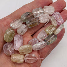Load image into Gallery viewer, Kunzite Flat Nugget Bead Strand | 22x13x6 to 17x12x5mm | Pink, Green, Clear |