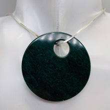 Load image into Gallery viewer, Green African Jade 50mm Pi Circle Pendant Bead