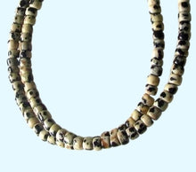 Load image into Gallery viewer, Spots Dalmatian Jasper Wheel Bead Strand 109542