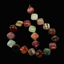 Load image into Gallery viewer, Imperial Jasper 20x18x6mm Square Coin Bead Strand 110259