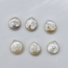 Load image into Gallery viewer, Top-Drilled Freshwater Coin Briolette Pearls |13x11x6 - 11x10.5x4mm| 6 Pearls |