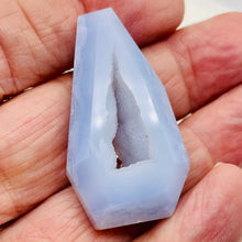 Load image into Gallery viewer, Druzy Blue Chalcedony Designer Pendant Bead | 73cts | 45x24x10 | 1 Bead |