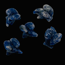 Load image into Gallery viewer, 2 Soaring Carved Sodalite Eagle Beads | 18x18x7mm | Blue white