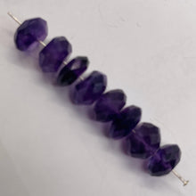 Load image into Gallery viewer, Amethyst Faceted Rondelle Bead Parcel | 8x5mm | Purple | 8 Beads |