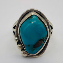 Load image into Gallery viewer, Turquoise Sterling Silver Oval Ring | 10 | Blue | 1 Ring |