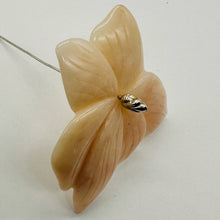 Load image into Gallery viewer, Peruvian Opal 44ct Carved Flower Pendant Bead | 40x45x5mm | Pink | 1 Bead |