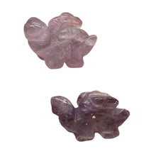 Load image into Gallery viewer, Dinosaur Ice Amethyst Stegosaurus Animal Beads | 21x11x8mm | Lilac