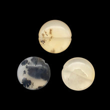 Load image into Gallery viewer, 3 Golden Dendritic Opal 20mm Disc Beads 003192