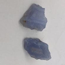 Load image into Gallery viewer, Blue Chalcedony 14g Druzy Nugget Beads | 22x22x16mm | Blue | 2 Beads |