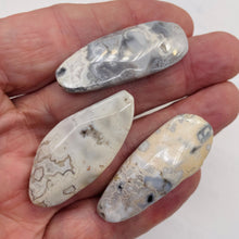 Load image into Gallery viewer, Ocean Jasper Old Stock Long Oval Beads| 45x22x6 to38x20x7mm | Gray, Pink, Black|