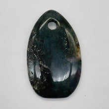 Load image into Gallery viewer, Hand Carved Bloodstone Pendant Bead | Green Red | 54x33x6mm (4.5mm hole)1 Bead |