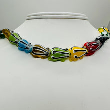Load image into Gallery viewer, Frog Lampwork Jumping Froggie Bead Strand| Multi-Color | 17mm Long | 23 Beads |