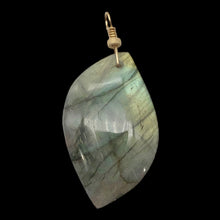 Load image into Gallery viewer, Labradorite 14K Gold Filled Drop Pendant | 1 3/8" Long | Blue Green |