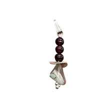 Load image into Gallery viewer, Rhodolite Garnet and Labradorite Sterling Silver Pendant | 1 1/4 inches long |