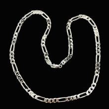 Load image into Gallery viewer, 30" Heavy Figaro Sterling Silver Chain Necklace | 7 mm Wide | 46 Grams |