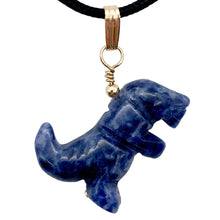 Load image into Gallery viewer, Purple Dinosaur Sodalite Tyrannosaurus Rex 14Kgf Pendant | 1.5" Long | Purple |