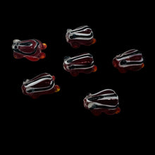 Load image into Gallery viewer, Frog Lampwork Glass Jumping Froggie Beads | 17x12x9mm | Vermilion Red | 6 Beads|