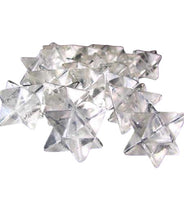 Load image into Gallery viewer, O Kabbalah 2 Carved Quartz Merkabah Star Beads 9288QZ | 25x15x15mm | Clear