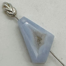 Load image into Gallery viewer, Chalcedony Druzy 12ct Designer Cut Pendant Bead| 22x13x7mm| Blue|1 Pendant Bead|