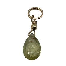 Load image into Gallery viewer, Sapphire Briolette 14K Gold Filled Pendant | 3/4" Long | Pale Green | 1 Pendant|