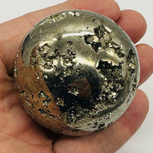 Load image into Gallery viewer, Pyrite Scrying 394 Gram Sphere | 2.3" | Silver, Gold | 1 Display Specimen