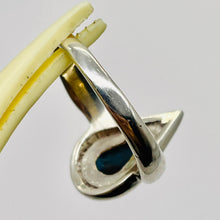 Load image into Gallery viewer, Turquoise Sterling Silver Teardrop Ring | Size 7.75 | Blue Black | 1 Ring |