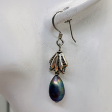 Load image into Gallery viewer, Rainbow Pearl Sterling Silver Dangle Earrings | 1 1/2" Long | Lavender | 1 Pair|