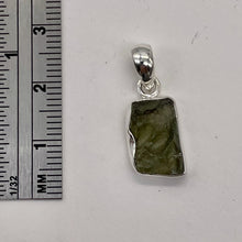 Load image into Gallery viewer, Moldavite 9.57ct Sterling Silver Rectangular Pendant | 7/8" Long | Green |