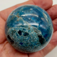 Load image into Gallery viewer, Apatite 295g Meditation Sphere | 2.32" | 58mm | Blue, White | 1 Display Specimen