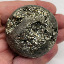 Load image into Gallery viewer, Pyrite Scrying Sphere | 329g (11.6oz) | 44mm (1.75") | Gold Gray | Specimen |