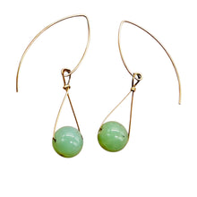 Load image into Gallery viewer, Chrysoprase AAA Natural 14K Gold Filled Earrings | Green | 1 3/4" Long |
