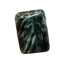 Load image into Gallery viewer, Rare Green Seraphinite Flat Rectangle Pendant Bead |25x18x7mm | 1 Bead |