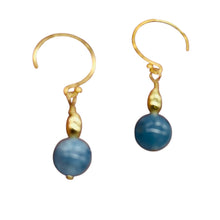 Load image into Gallery viewer, Aquamarine 14K Gold Filled Dangle Earrings | 1" Long | Blue | 1 Pair |