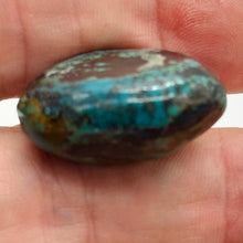 Load image into Gallery viewer, Turquoise Natural Focal 17g Nugget Bead | 29x28x15mm | Blue, Black | 1 Bead |