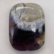 Load image into Gallery viewer, Purple Sage Plume Agate Rectangle Pendant Bead| 39x30x8mm | Purple, White | 1 |