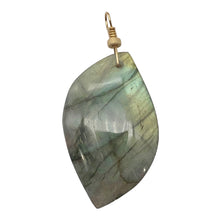 Load image into Gallery viewer, Labradorite 14K Gold Filled Drop Pendant | 1 3/8" Long | Blue Green |