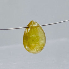 Load image into Gallery viewer, 1 Peach Sapphire Faceted 10x7mm Briolette Bead 6924