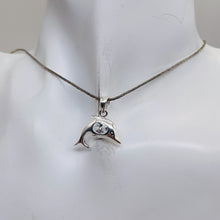 Load image into Gallery viewer, Dolphin Sterling Silver Charm Pendant | 1" Long | Silver | 1 Pendant |