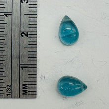 Load image into Gallery viewer, Rare 2 Seafoam Fluorite Pear Briolette Beads 9989