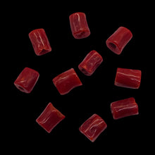 Load image into Gallery viewer, Natural AAA Red Coral Branch Tube Beads | 6 to 7 x 4mm | Red | Tube | 10 Beads |