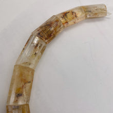 Load image into Gallery viewer, Gold Rutilated Quartz Rectangular Bead Strand | 23x15x7mm| Clear Gold| 19 Beads|