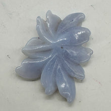 Load image into Gallery viewer, Chalcedony 33ct Hand Carved Flower Pendant Bead | 41x30x5mm | Blue | 1 Flower |