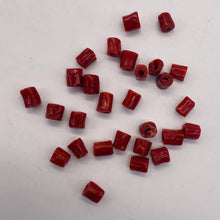 Load image into Gallery viewer, Natural AAA Red Coral Branch Tube Beads | 5 to 6 x 4mm | Red | Tube | 10 Beads |