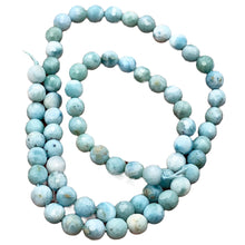 Load image into Gallery viewer, Natural Skyblue Larimar Faceted Round Beads | 6mm | Blue | 68 Bead(s)