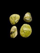 Load image into Gallery viewer, Turquoise Faustite Freeform Beads| 37x32 to 28x24mm| Chartreuse, Black| 4 Beads|