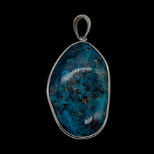 Load image into Gallery viewer, Chrysocolla Sterling Silver Oval Pendant | 4 1/4" Long | Blue, Green | 1 Pendant